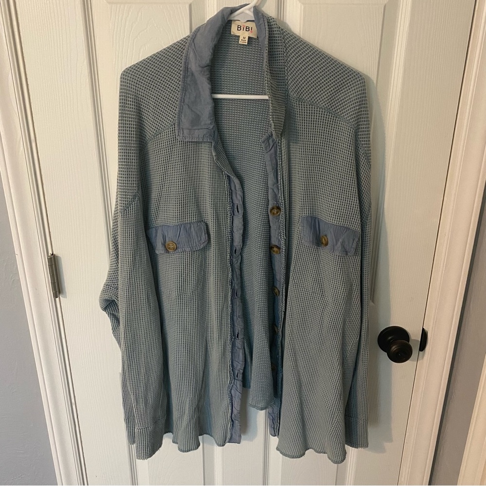 NWOT Blue Super Soft Shacket